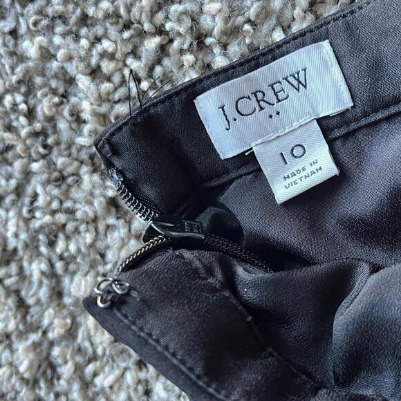 J Crew Midi Skirt Womens 10 Black Flowy Whimsigoth Victorian Accordion Skirt - Picture 2 of 6